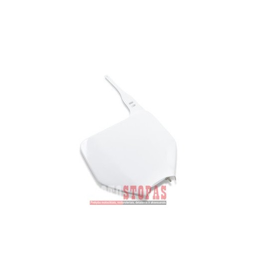 UFO FRONT NUMBER PLATE KAWASAKI KX125/250 WHITE