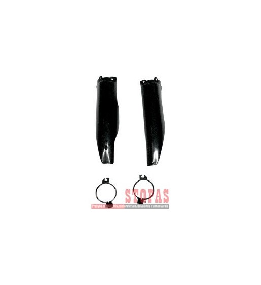 UFO FORK SLIDER PROTECTORS KAWASAKI KX125/250 BLACK