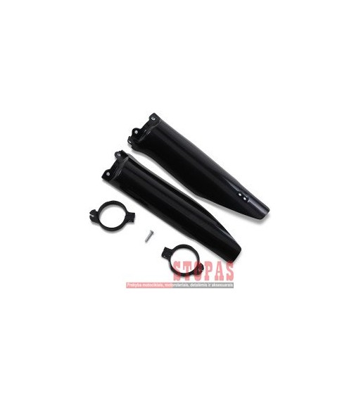 UFO FORK SLIDER PROTECTORS KAWASAKI KX125/250/KFX250 BLACK