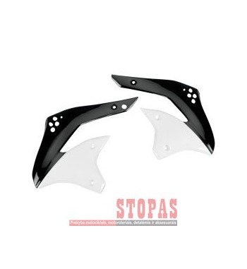 UFO RADIATOR COVERS KAWASAKI KXF450 BLACK/WHITE