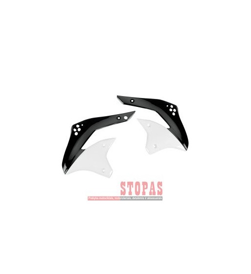 UFO RADIATOR COVERS KAWASAKI KXF450 BLACK/WHITE