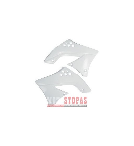 UFO RADIATOR COVERS KAWASAKI KXF450 WHITE