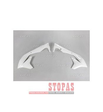 UFO RADIATOR COVERS KAWASAKI KXF450 WHITE