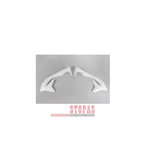 UFO RADIATOR COVERS KAWASAKI KXF450 WHITE