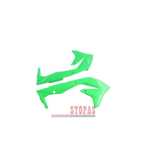 UFO RADIATOR COVERS KAWASAKI KXF450 FLUO GREEN