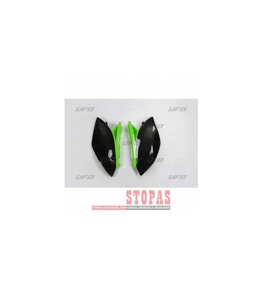 UFO SIDE PANELS KAWASAKI KXF250 OEM (BLACK/GREEN)