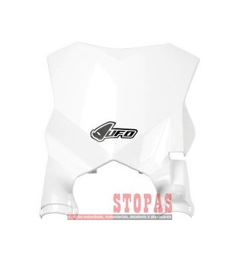 UFO STADIUM FRONT NUMBER PLATE KAWASAKI KXF250/450 WHITE