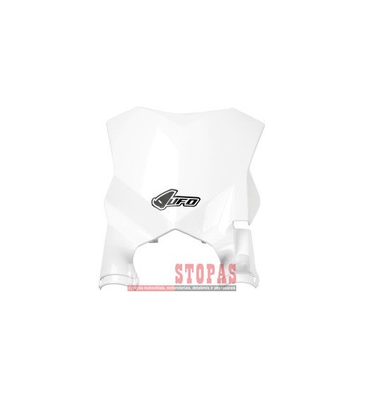 UFO STADIUM FRONT NUMBER PLATE KAWASAKI KXF250/450 WHITE