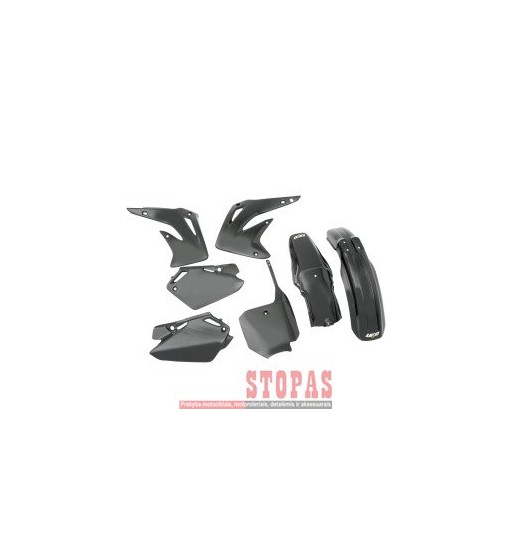 UFO PLASTIKŲ KOMPLEKTAS HONDA CR85 BLACK