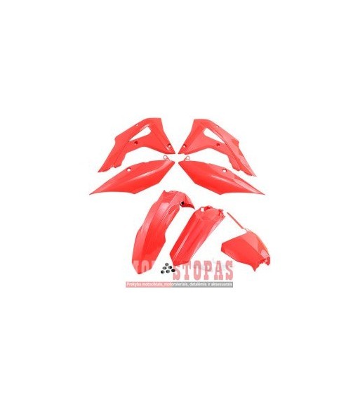 UFO PLASTIKŲ KOMPLEKTAS  HONDA  KIT RED