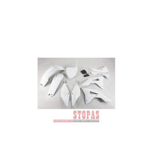 UFO PLASTIKŲ KOMPLEKTAS  HONDA CRF450R WHITE