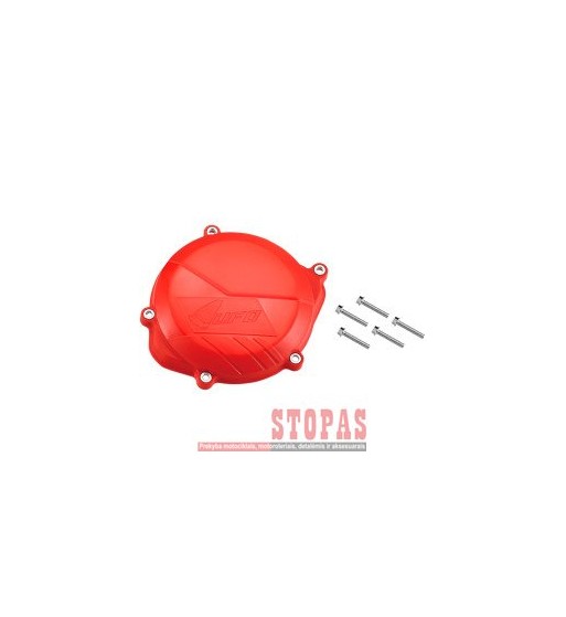 UFO CLUTCH COVER W/MOUNTING KIT HONDA CRF450 RED