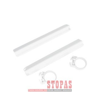 UFO FORK SLIDER PROTECTORS SUZUKI RM125/250 WHITE