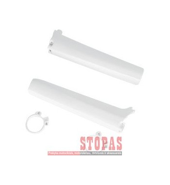 UFO FORK SLIDER PROTECTORS SUZUKI RM125/250 WHITE
