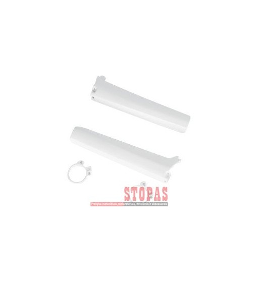 UFO FORK SLIDER PROTECTORS SUZUKI RM125/250 WHITE