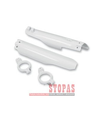 UFO FORK SLIDER PROTECTORS SUZUKI RM125/250 WHITE