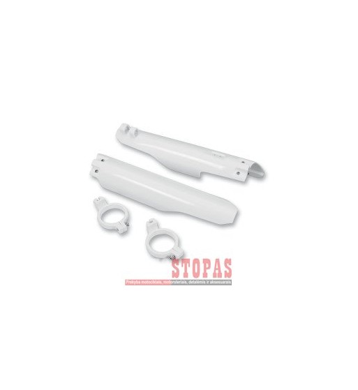 UFO FORK SLIDER PROTECTORS SUZUKI RM125/250 WHITE