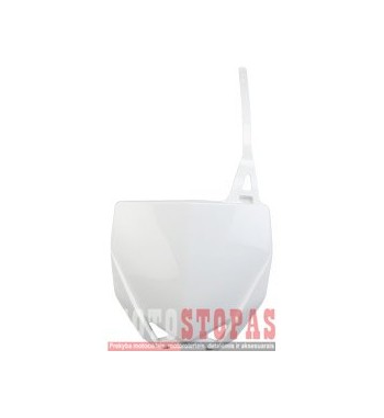 UFO FRONT NUMBER PLATE WHITE YZ 65/85 