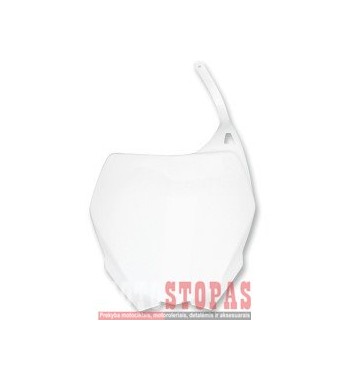 UFO FRONT NUMBER PLATE YZ/YZF WHITE 