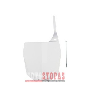 UFO RESTYLE FRONT NUMBER PLATE PLATE YAMAHA YZ125/250 WHITE