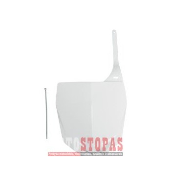 UFO FRONT NUMBER PLATE YAMAHA YZ250/450F WHITE