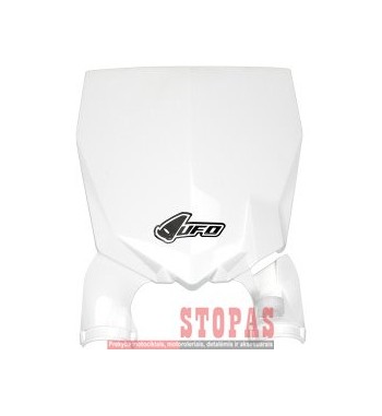 UFO STADIUM FRONT NUMBER PLATE YAMAHA YZ250/450F WHITE