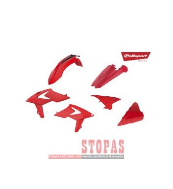 POLISPORT Plastikų komplektas  BETA 18-19 RED