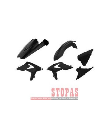 POLISPORT Plastikų komplektas STANDARD ENDURO BLACK