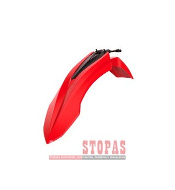 POLISPORT BETA REAR FENDER W/SIDE PANELS RED
