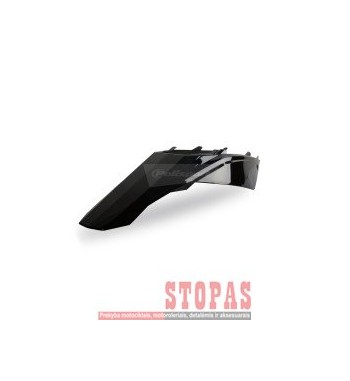 POLISPORT REAR FENDER W/SIDE PANELS BLACK