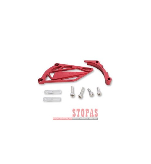 POWERSTANDS RACING CASE SAVER SPROKET COVER ALUMINUM ANODIZED RED