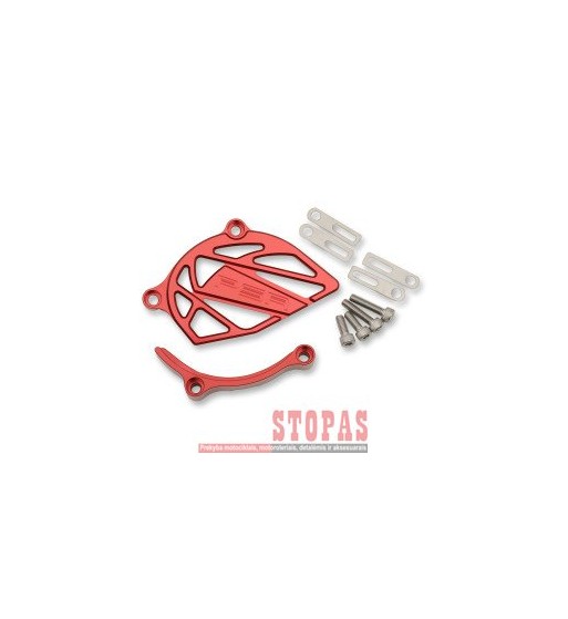 POWERSTANDS RACING CASE SAVER SPROKET COVER ALUMINUM ANODIZED RED