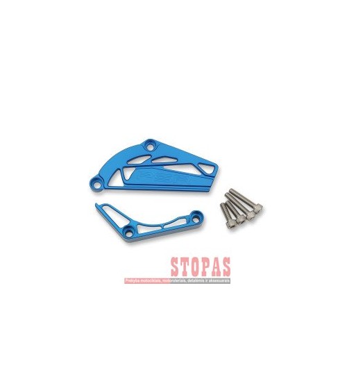 POWERSTANDS RACING CASE SAVER SPROKET COVER ALUMINUM ANODIZED BLUE