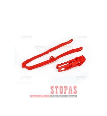 UFO CHAIN GUIDE & SLIDER KIT HONDA CRF RED