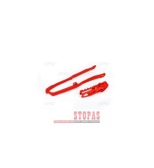 UFO CHAIN GUIDE & SLIDER KIT HONDA CRF RED