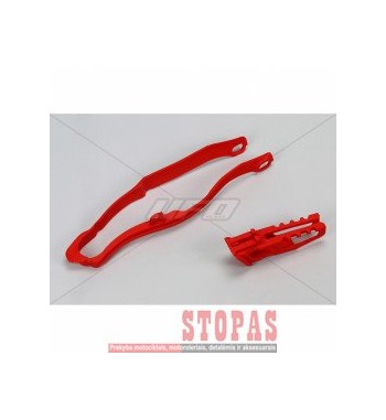 UFO CHAIN GUIDE & SLIDER KIT HONDA CRF RED