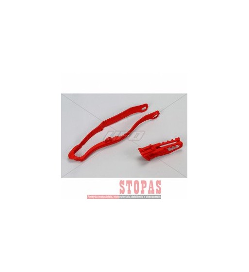 UFO CHAIN GUIDE & SLIDER KIT HONDA CRF RED