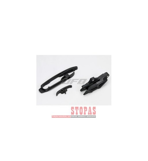 UFO CHAIN GUIDE & SLIDER KIT HUSQVARNA TC/TE/FE/FC BLACK