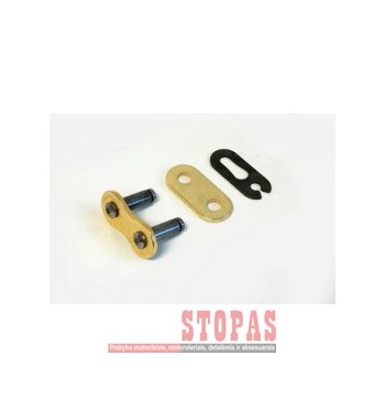SUNSTAR SPROCKETS EXR1 1 CLIP LINK 520 X-RING REPLACEMENT CONNECTING LINK GOLD|NATURAL STEEL