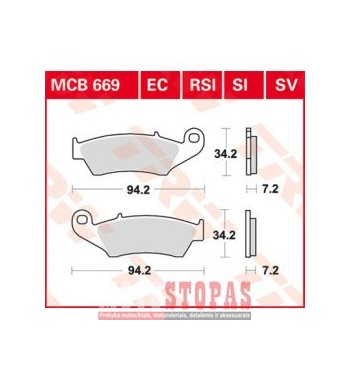 TRW BRAKE PAD ALLROUND ORGANIC STANDARD 