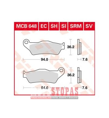 TRW BRAKE PAD SI SINTER OFFROAD