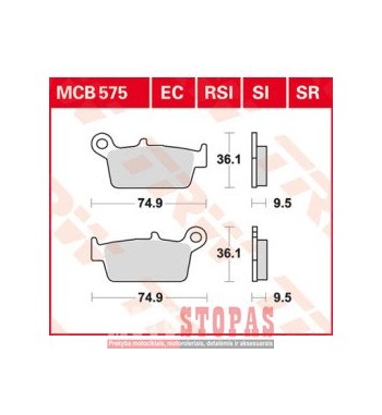 TRW BRAKE PAD SI SINTER 