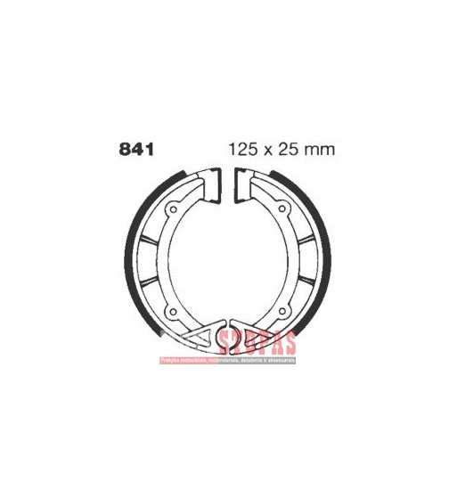 EBC BRAKE SHOE WATER GROOVED SERIES ORGANIC