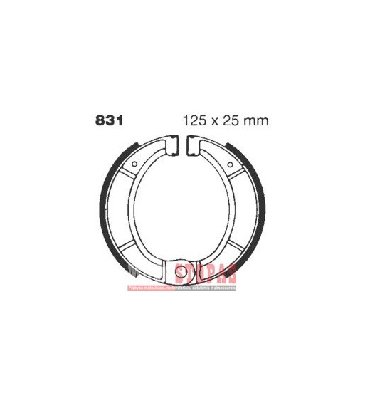 EBC BRAKE SHOE WATER GROOVED SERIES ORGANIC