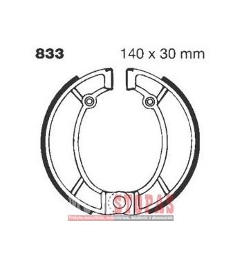 EBC BRAKE SHOE WATER GROOVED SERIES ORGANIC