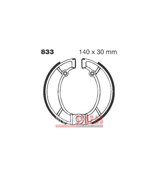 EBC BRAKE SHOE WATER GROOVED SERIES ORGANIC