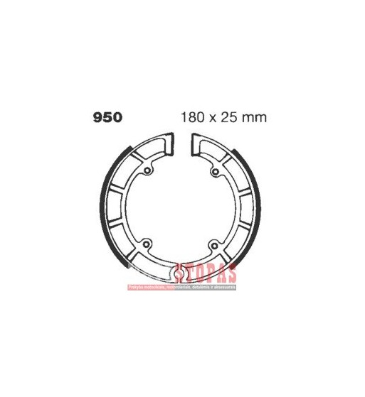 EBC BRAKE SHOE PLAIN SERIES ORGANIC