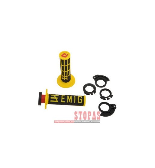ODI EMIG RACING V2 HALF-WAFFLE GRIP BLACK/YELLOW