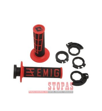  ODI EMIG RACING V2 HALF-WAFFLE GRIP BLACK/RED