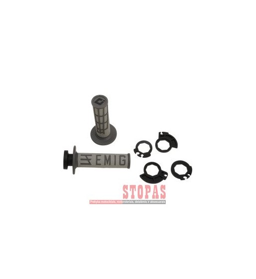 ODI EMIG RACING V2 HALF-WAFFLE GRIP GRAY/GRAPHITE